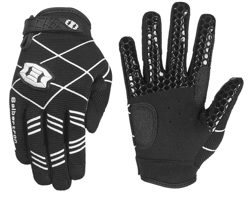 Seibertron B-A-R PRO 2.0 Signature Baseball/Softball Batting Gloves Super Grip Finger Fit for Youth Black S - Image 1